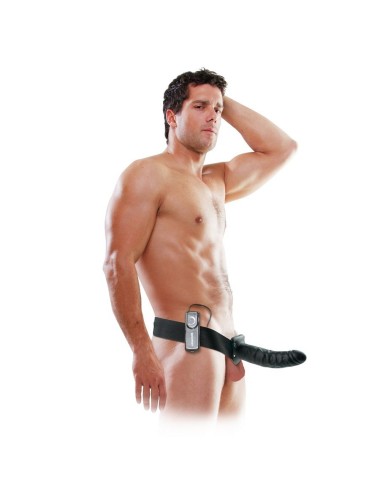 FETISH FANTASY SERIES - 19 CM VIBRIERENDER HOHL-STRAP-ON SCHWARZ