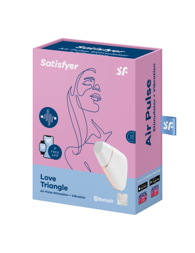 SATISFYER - LOVE TRIANGLE STIMULATOR & VIBRATOR WEISS