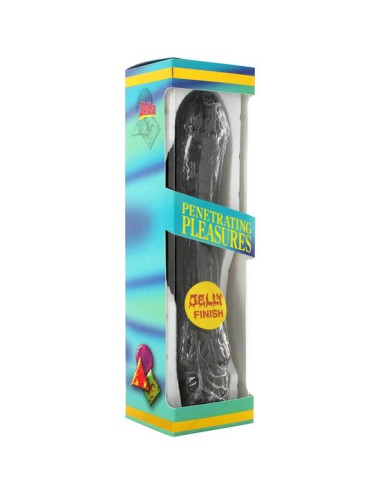 SEVEN CREATIONS - BLACK JELLY VIBRATOR 20 CM