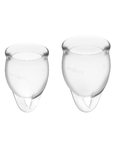 SATISFYER - FEEL CONFIDENT MENSTRUAL CUP CLEAR 15 + 20 ML
