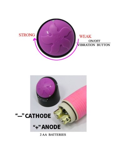 BAILE - BUNTER SEX REALISTISCHER VIBRATOR ROSA 23 CM