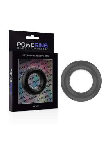 POWERING - SUPER FLEXIBLER UND WIDERSTANDSFÄHIGER PENISRING 5,5 CM PR06 SCHWARZ