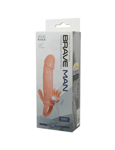 BAILE - BRAVE MAN PENISHÜLLE MIT KLITORIS UND ANALSTIMULATION FLEISCH 16.5 CM