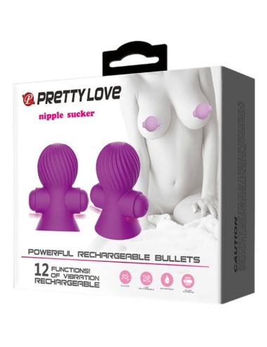 PRETTY LOVE - NIPPELSTIMULATOREN 12M LILA VIBRATION