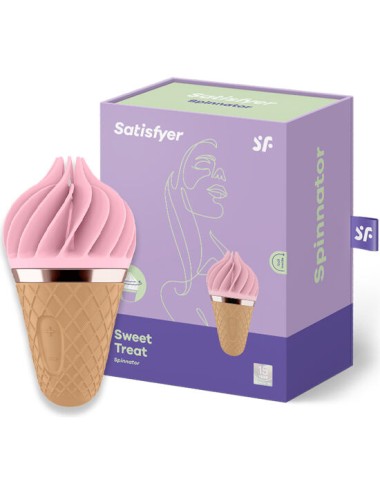 SATISFYER - SÜSSES LECKER SPINNATOR BRAUN & ROSA