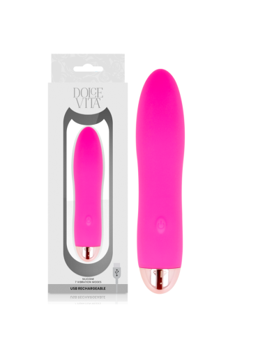DOLCE VITA - AUFLADBARER VIBRATOR VIER ROSA 7 GESCHWINDIGKEITEN