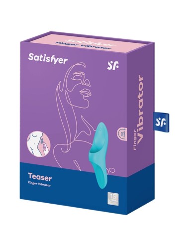 SATISFYER - TEASER FINGERVIBRATOR BLAUES LICHT