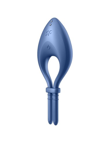 SATISFYER - BULLSEYE RING VIBRATOR APP BLAU