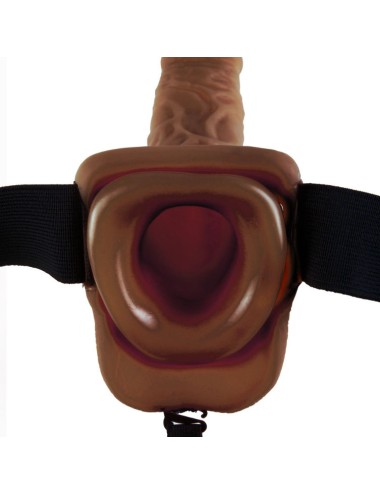 FETISH FANTASY SERIES - 9 HOHL STRAP-ON MIT BLLEN 22,9 CM BRAUN