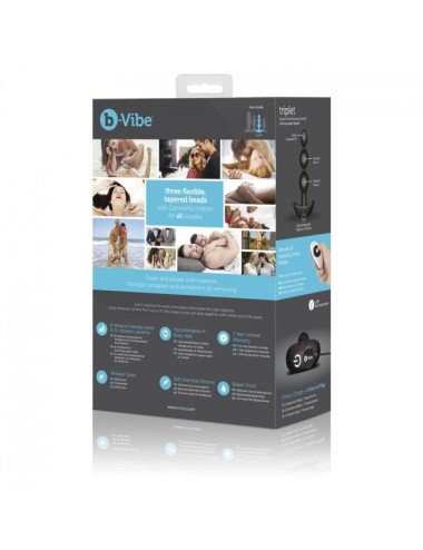 B-VIBE - TRIPLET ANAL-FERNBEDIENUNGSPERLEN SCHWARZ