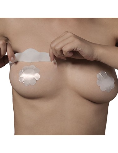 BYE-BRA - BRUSTVERBESSERUNG + SEIDEN NIPPEL ABDECKUNG CUP F/H