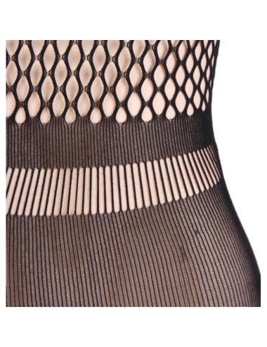 QUEEN LINGERIE - KURZRMELIGES NETZKÖRPERKLEID S/L
