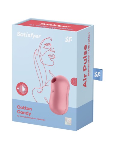 SATISFYER - COTTON CANDY AIR PULSE STIMULATOR & VIBRATOR ROSA