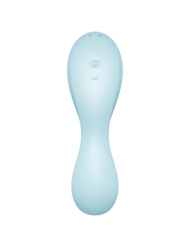 SATISFYER - CURVY TRINITY 5 AIR PULSE STIMULATOR & VIBRATOR APP BLAU
