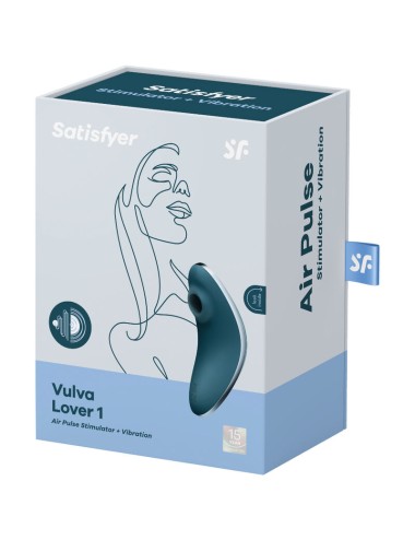 SATISFYER - VULVA LOVER 1 LUFTPULSSTIMULATOR & VIBRATOR BLAU
