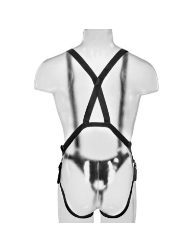KING COCK - 25,5 CM HOLLOW STRAP-ON SUSPENDER SYSTEM FLESH