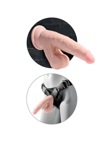 KING COCK - PLUS 3D DILDO SWINGING BALLS 15.2 CM HELLE HAUT