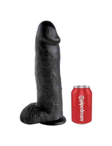 KING COCK - 12 DILDO SCHWARZ MIT EIER 30.48 CM