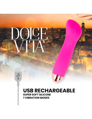 DOLCE VITA - AUFLADBARER VIBRATOR EINE ROSA 7 GESCHWINDIGKEIT
