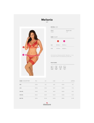 OBSESSIVE - MELLANIA-SET ZWEITEILIG L/XL