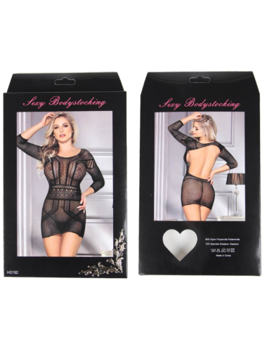 QUEEN LINGERIE - NET BODY DRESS S/L