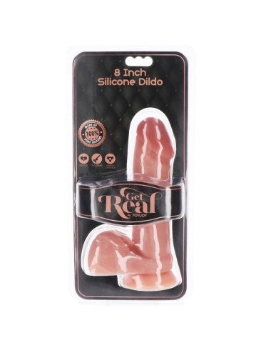GET REAL - SILIKONDILDO 20,5 CM MIT KUGELN HAUT