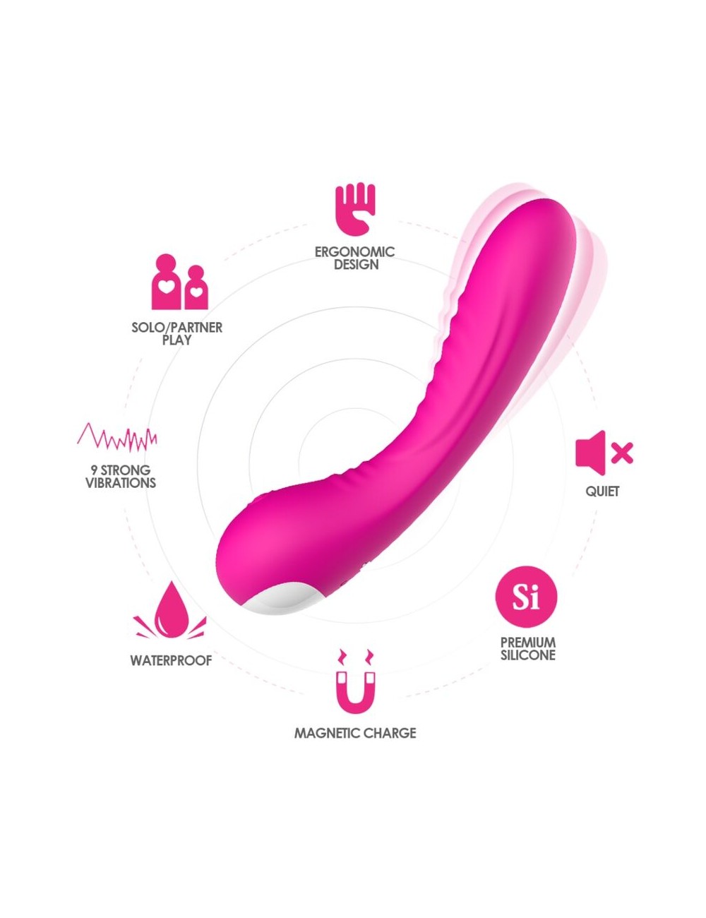ARMONY - LEGEND VIBRATOR SILIKON FUCHSIA