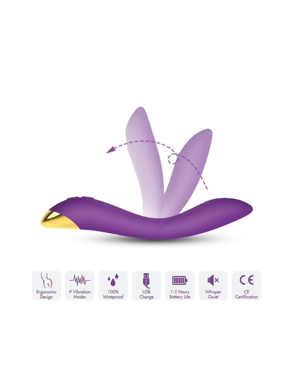 ARMONY - FLAMINGO VIBRATOR MULTIPOSITION LILA