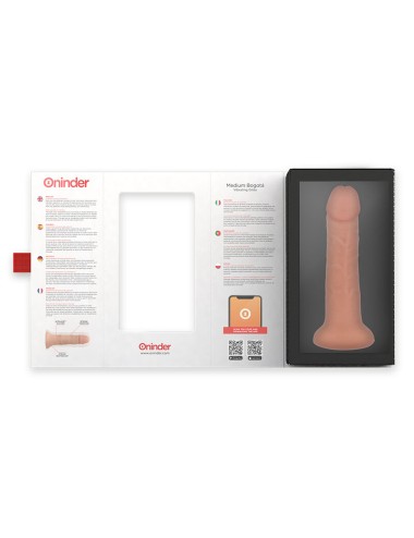 ONINDER - MITTLERER BOGOTÁ-VIBRATORDILDO MIT 9 GESCHWINDIGKEITEN NATÜRLICH 22 CM -O- 4,5 CM - KOSTENLOSE APP