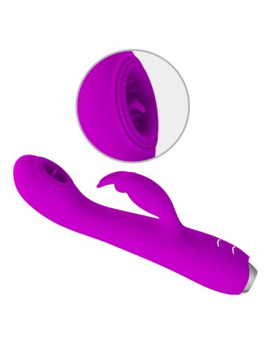 PRETTY LOVE - RACHEL WIEDERAUFLADBARER VIBRATOR MIT LILA SAUGER