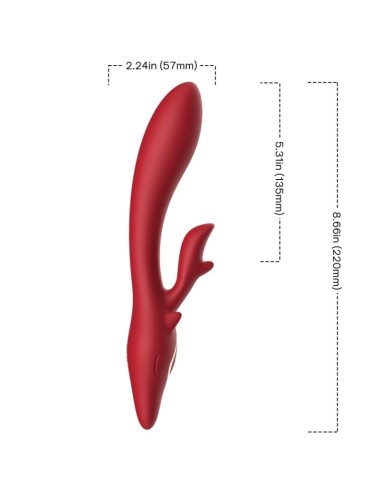 ARMONY - ELCH VIBRATOR KANINCHEN GEBOGEN ROT