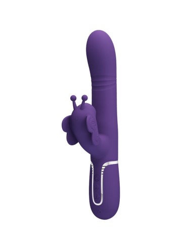 PRETTY LOVE - MULTIFUNKTIONS-KANINCHENVIBRATOR 4 IN 1 SCHMETTERLING LILA