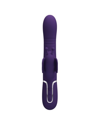 PRETTY LOVE - MULTIFUNKTIONS-KANINCHENVIBRATOR 4 IN 1 SCHMETTERLING LILA