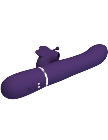 PRETTY LOVE - MULTIFUNKTIONS-KANINCHENVIBRATOR 4 IN 1 SCHMETTERLING LILA