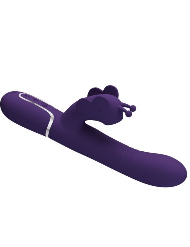 PRETTY LOVE - MULTIFUNKTIONS-KANINCHENVIBRATOR 4 IN 1 SCHMETTERLING LILA