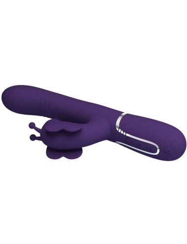 PRETTY LOVE - MULTIFUNKTIONS-KANINCHENVIBRATOR 4 IN 1 SCHMETTERLING LILA