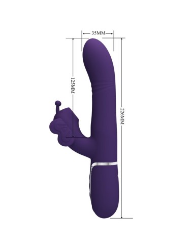 PRETTY LOVE - MULTIFUNKTIONS-KANINCHENVIBRATOR 4 IN 1 SCHMETTERLING LILA