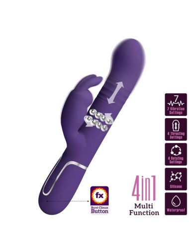 PRETTY LOVE - COALE RABBIT VIBRATOR 4 IN 1 LILA