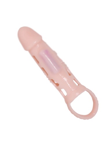 PRETTY LOVE - HARRISON PENIS EXTENDER COVER MIT VIBRATION UND RIEMEN 13.5 CM