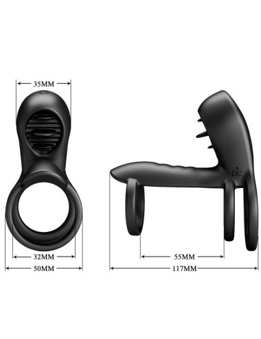 PRETTY LOVE - JAMMY PENIS-HÜLLE 12 VIBRATIONEN MIT WIEDERAUFLADBARER SILIKON-ZUNGE