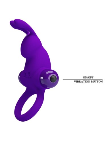 PRETTY LOVE - VIBRATORRING I KANINCHEN FÜR LILA PENIS