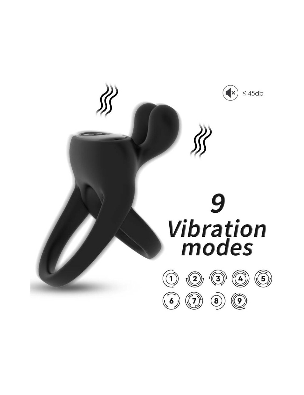 ARMONY - RINGVIBRATOR KANINCHEN SCHWARZ