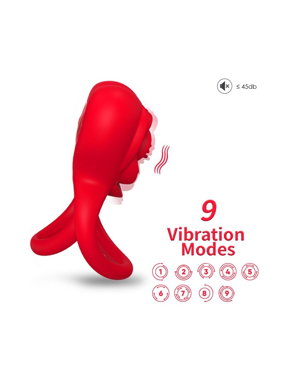 ARMONY - RINGVIBRATOR HERZ ROT