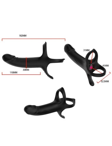 ARMONY - DILDO MIT RING & VIBRATOR FERNBEDIENUNG SCHWARZ