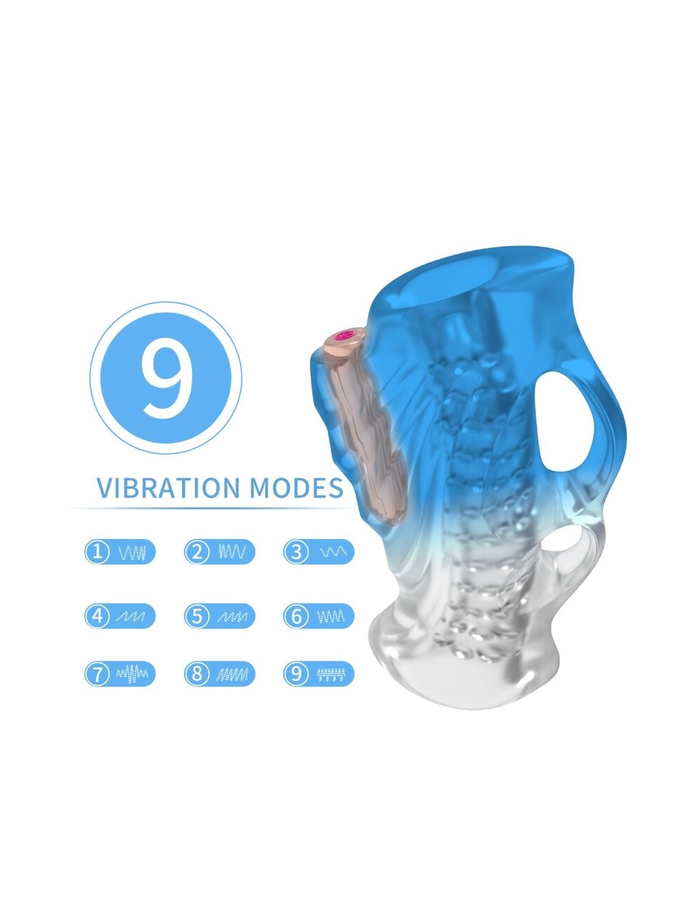 ARMONY - MASTURBATOR FINGER & VIBRATOR BLAUER GRADIENT