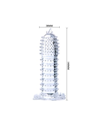 BAILE - PENISHÜLLE MIT TRANSPARENTEN REIZPUNKTEN 14 CM
