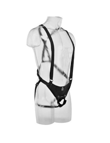 KING COCK - 30,5 CM HOLLOW STRAP-ON SUSPENDER SYSTEM - FLEISCH