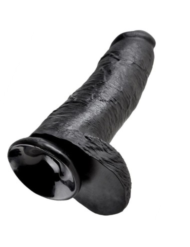 KING COCK - 12 DILDO SCHWARZ MIT EIER 30.48 CM