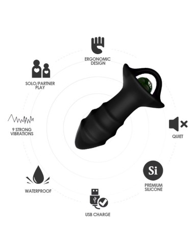 ARMONY - KYLIN FINGERVIBRATOR & ANALPLUG FERNBEDIENUNG SCHWARZ