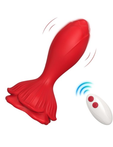 ARMONY - ROSA VIBRATOR & ANALPLUG KLEINE FERNBEDIENUNG ROT